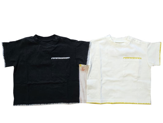 【新作 2024'SS】【 OCEAN&GROUND 】カラー刺繡ポケット Tシャツ　(90-110cm)(オーシャンアンドグラウンド) 1