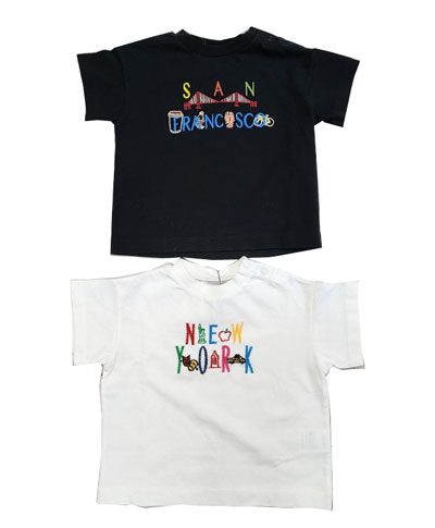 OCEAN&GROUNDの半袖Tシャツです♪ ・ロゴの中にランドマークモチーフを組み合わせた都市名の刺繍がポイント♪ ・都市名はサンフランシスコ、東京、ニューヨークの3種類。 ・ゆったりとしたワイドシルエット。 【素材】本体：綿100%、衿...