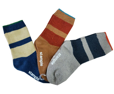 【SALE 除外】【2023'AW】ビッグボーダーローゲージ クルーソックス(A)【stample】(アラジン）