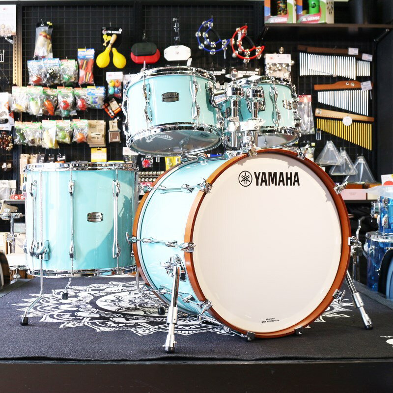 YAMAHA Recording Custom 4pc Drum Set [RBP6F3SFG + RBB2216SFG] 【BD22、FT16、TT12&10 / SFG:サーフグリーン】 ドラムセット (ドラム)