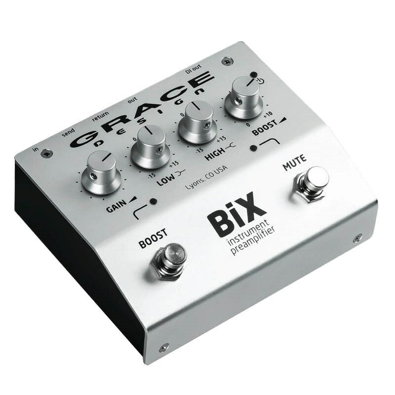GRACE design BiX Instrument Preamp / EQ/ DI エレアコ用エフェクター アコギ用プリアンプ EQ (エフェクター)