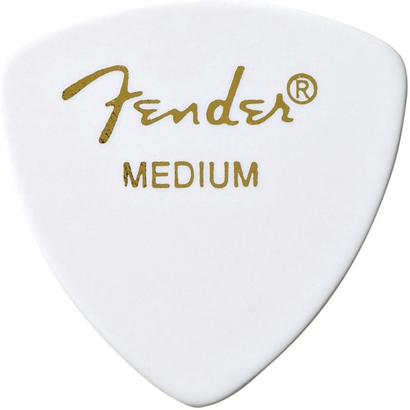 Fender USA Classic Celluloid 346 Triangle Shape Pick【ホワイト/Medium】 ピック (楽器アクセサリ)