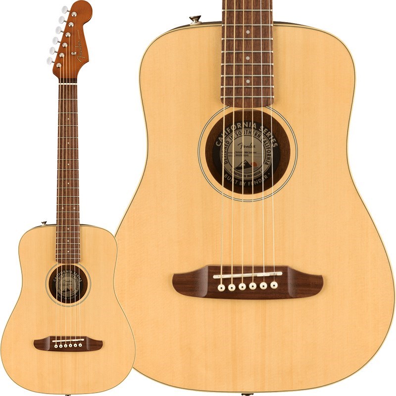 関連商品Fender Acoustics/Others Acoustic 商品一覧＞＞Fender Acoustics/アウトレット 商品一覧＞＞アコースティック・エレアコギター【10，000円〜25，000円】 商品一覧＞＞エレアコギター/Fender Acoustics 商品一覧＞＞Fender Acoustics 【数量限定特価】 Redondo Mini (Natural) フェンダー エレアコギター (アコースティック・エレアコギター)商品説明Redondo Miniは、小さなサイズのアコースティックギターにスケール感とパンチのあるサウンドを詰め込んだモデルです。スプルーストップとマホガニーバック＆サイドを組み合わせたこのギターは、22.75インチスケールでありながら、フルサイズギターのトーンを備えています。Californiaシリーズの他のモデルと同様に、Redondo Miniはフェンダーエレクトリックギターのレガシーにインスパイアされた6連ペグ仕様のStratocasterヘッドストックを装備しています。その他、ウォルナット材の指板とブリッジ、Nuboneナットとサドルなど、プレミアムな特徴を備えています。小型の楽器を探している意欲的なプレイヤーや、旅行に気軽に持っていけるギターを探している方にも、Redondo Miniはお勧めです。※画像はサンプルです。製品の特性上杢目は一本一本異なります。商品詳細Series: CaliforniaBody Shape: Redondo MiniBody Top: SpruceBack and Sides: MahoganyBody Finish: SatinBracing: Scalloped XRosette: 2-Ring B/W/BNeck: Nato， C ShapeNeck Finish: Satin PolyurethaneFingerboard: Walnut，Frets: 18，Position Inlays: White DotNut (Material/Width): Nu-Bone(TM)， 1.69 (43 mm)Truss Rod: Dual-ActionTuning Machines: Vintage-Style with Aged White Plastic ButtonsScale Length: 22.75 (578 mm)Bridge: WalnutPickguard: NoneControls: NAHardware Finish: Nickelギグケース付属イケベカテゴリ_アコースティック・エレアコギター_エレアコギター_Fender Acoustics_Others Acoustic_アウトレット SW_Fender Acoustics_アウトレット JAN:0885978742967 登録日:2023/12/21 エレアコ フェンダー ふぇんだー