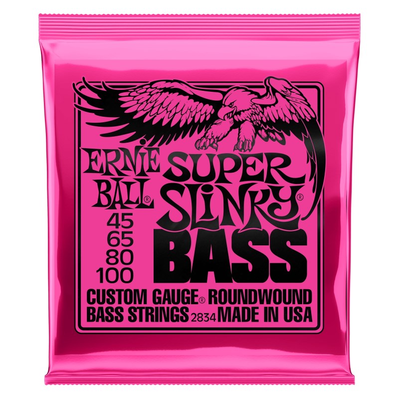  ERNIE BALL Round Wound Bass Strings/ 2834 SUPER SLiNKY  ١ (ڴ異)