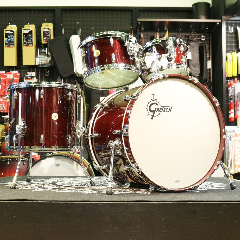 GRETSCH USA Custom 4pc Drum Kit [BD22，FT16、TT12、TT10] - Walnut Gloss ドラムセット (ドラム)