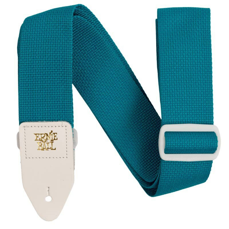 ERNIE BALL TEAL & WHITE POLYPRO GUITAR STRAP [#P05349] ギターストラップ (楽器アクセサリ)