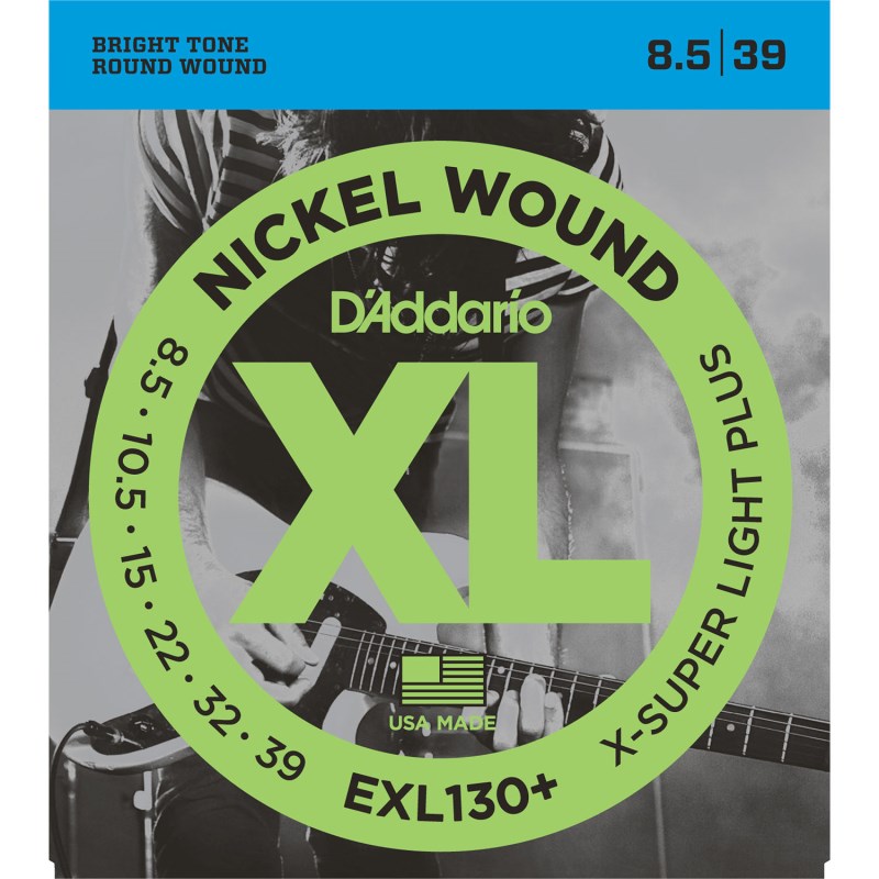 D’Addario XL Nickel Electric Guitar Strings EXL130+ (Extra-Super Light Plus/085-39) 弦 エレキギター弦 (楽器アクセサリ)