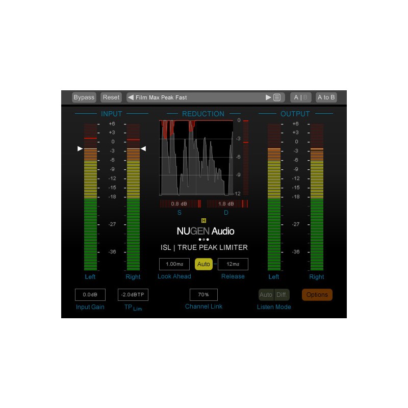 Nugen Audio ISL 2 | True Peak Limiter(オンライン納品)(代引不可) プラグインソフト ダイナミクス・EQ (DTM)