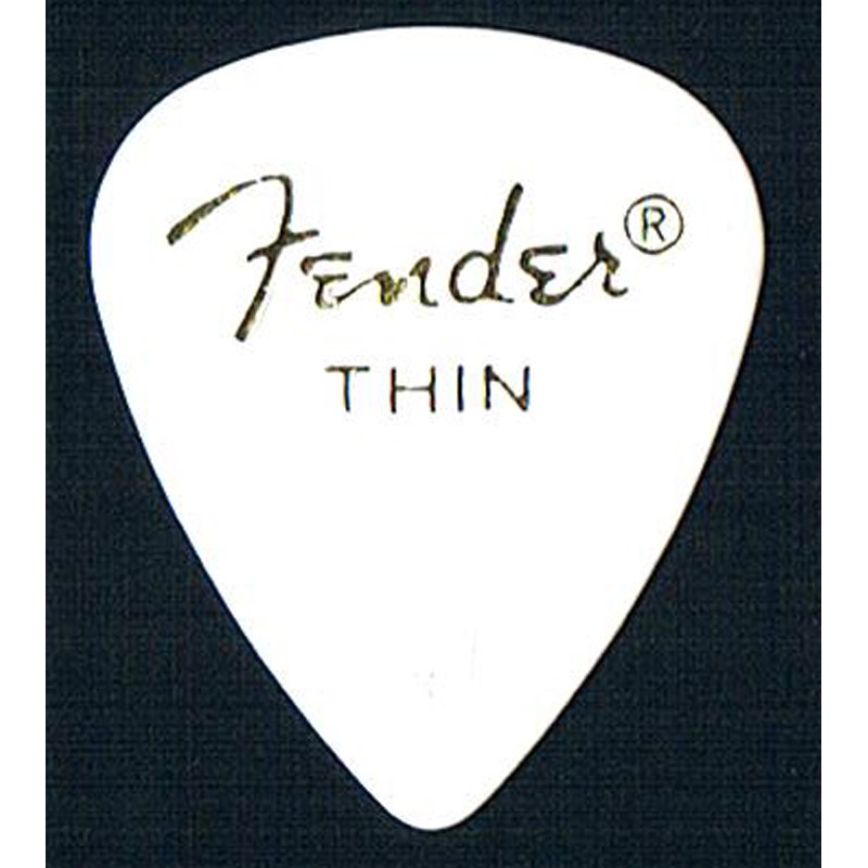 Fender USA Classic Celluloid 351 Shape Pick【ホワイト/Thin】 ピック (楽器アクセサリ)