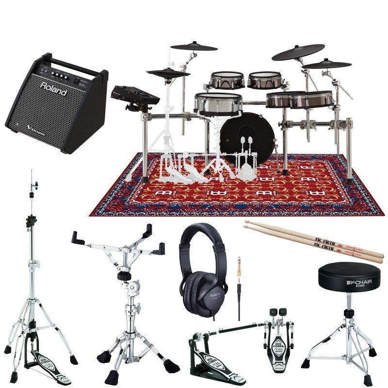 Roland TD-50KV2 TAMAハードウェア ＋ モニタースピーカーセット [V-Drums Kit ＋ Bass Drum ＋ Drum Stand] 電子ドラム 電子ドラム本体 (ドラム)