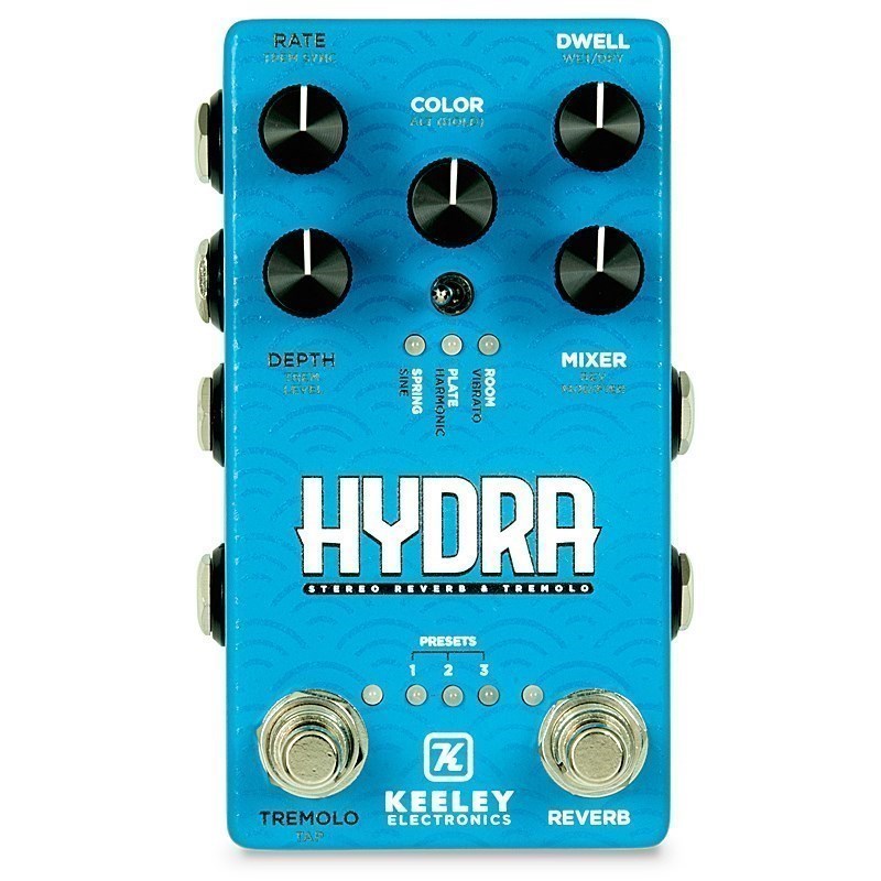 あす楽 keeley HYDRA Stereo Reverb & Tremolo ギター用エフェクター 空間系 (エフェクター)