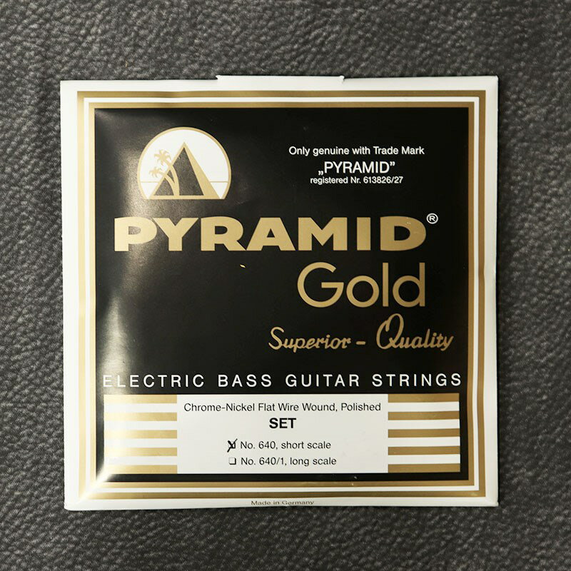 PYRAMID Gold Electric Bass Chrome-Nickel Flatwound Strings EB-Gold .040-.100 short scale  ١ (ڴ異)