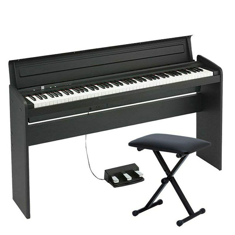 KORG LP-180 BK 【ブラック】 純正X型イスセット 電子ピアノ 据え置きタイプ (電子ピアノ・その他鍵盤楽器)