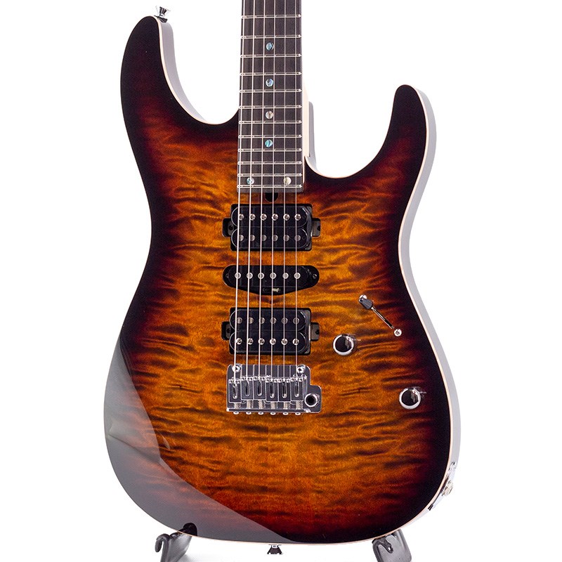 T’s Guitars DST-Pro24 Quilt Maple Top(Tiger Eye Burst) w/Buzz Feiten Tuning System STタイプ (エレキギター)