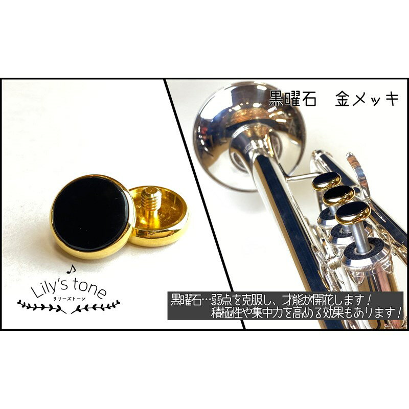 関連商品Lily's tone/新品 商品一覧＞＞管楽器・吹奏楽器【15，000円〜35，000円】 商品一覧＞＞トランペット用アクセサリ/パーツ（純正・カスタム）/Lily's tone 商品一覧＞＞Lily's tone ヤマハ用トランペットピストンボタン 黒曜石 金メッキ仕上げ 3個(1セット) トランペット用アクセサリ パーツ（純正・カスタム） (管楽器・吹奏楽器)商品説明Lily's tone (リリーズトーン) トランペットピストンボタン　3個 (1セット)■黒曜石　金メッキ仕上げ・天然石について天然石由来の傷やヒビ、歪な箇所が一部入っている場合がございます。また、製作の工程上、大きさに誤差があり、天然のため色、模様は一つ一つ異なります。予めご了承ください。※個体差により、ご利用頂けないモデルもございます。また、商品画像はイメージとなります。ピストンボタンのみの販売となります。※「Xenoアーティストモデル」にはご使用いただけません。※ラインナップにより商品ご到着まで1〜2ヶ月程度お待ちいただく場合がございます。 在庫状況など、詳しくはお問い合わせください。イケベカテゴリ_管楽器・吹奏楽器_トランペット用アクセサリ_パーツ（純正・カスタム）_Lily's tone_新品 SW_Lily's tone_新品 JAN:4582220539219 登録日:2021/04/24 リリーズトーン トランペット パーツ