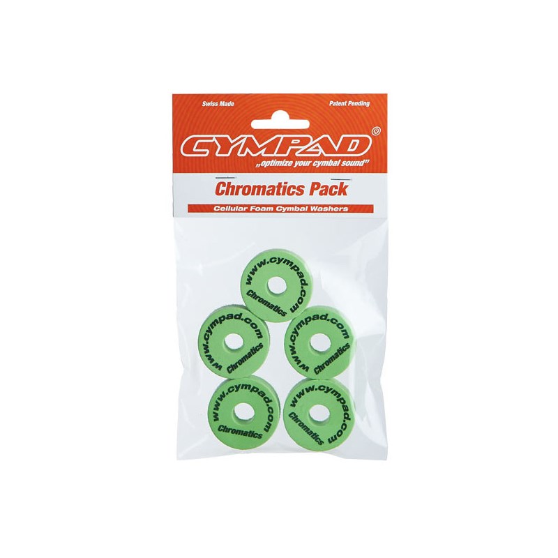 CYMPAD Chromatics / Cymbal Washer Green 40×15mm 5個セット [LCYMOPT5SET15GR] その他ドラムアクセサリ (ドラム)