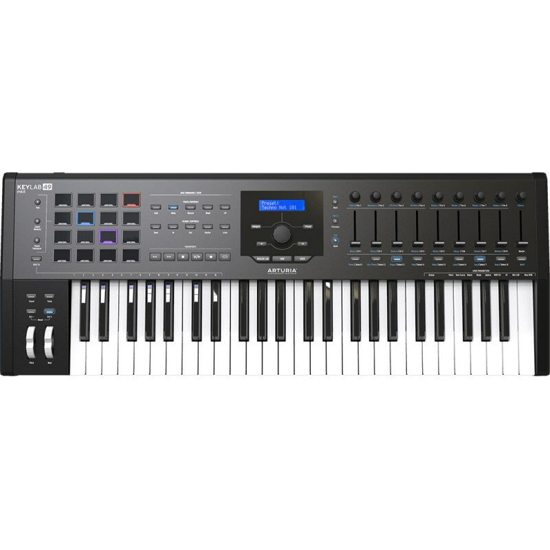 あす楽 Arturia 【夏のボーナスセール】 KEYLAB 49 MKII Black【49鍵盤】 MIDI関連機器 MIDIキーボード (DTM)