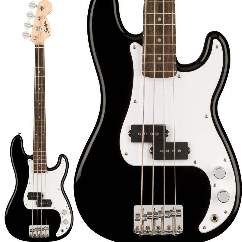 あす楽 Squier by Fender MINI PRECISION BASS (BLK) エレキベース PBタイプ (ベース)