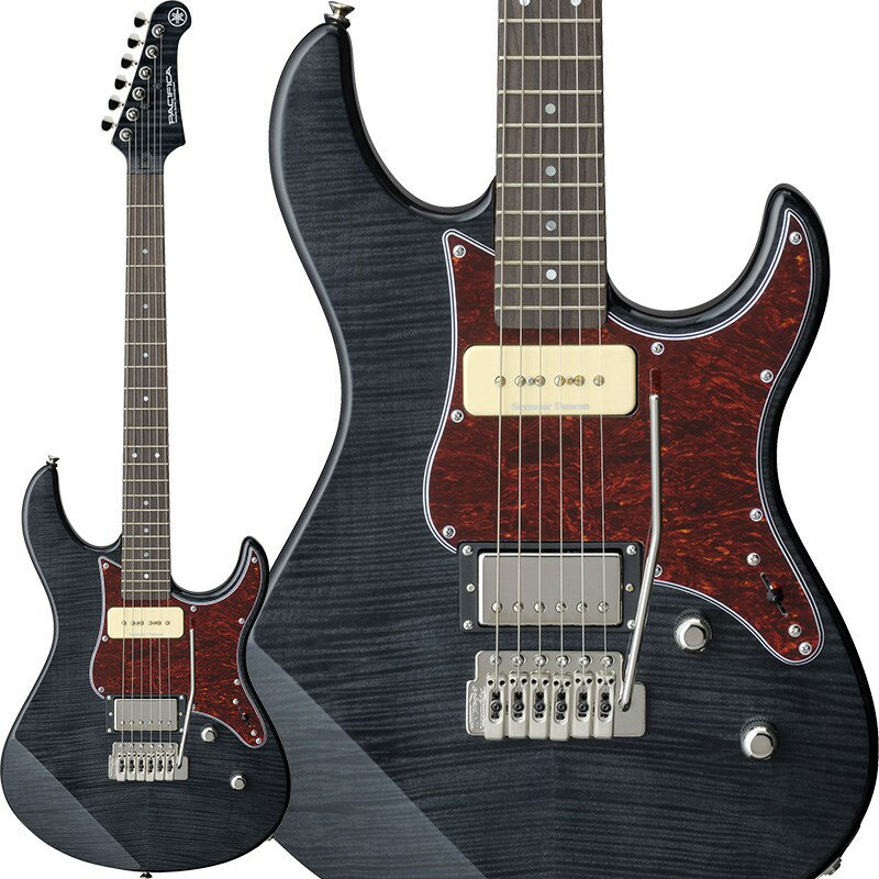 関連商品YAMAHA/PACIFICA Series 商品一覧＞＞YAMAHA/新品 商品一覧＞＞エレキギター【40，000円〜85，000円】 商品一覧＞＞STタイプ/YAMAHA 商品一覧＞＞YAMAHA PACIFICA611VFM (Translucent Black) [SPAC611VFMTBL] STタイプ (エレキギター)商品説明〜YAMAHA Pacifica Series〜ピックアップはフロントにSeymour Duncan社製のSP90-1を、リアには同社製のカバードハムバッキングCustom 5を搭載。ボディトップ及びヘッドに美しい杢目のフレイムメイプルを配したひとつ上のパシフィカ。ボディトップには、杢目の美しいフレイムメイプルを採用。シースルーカラーフィニッシュは、ステージのライトを浴びた時にその美しい模様をより際立たせます。 ボディトップと同様、ヘッドストック面にも杢目の美しいフレイム メイプルを採用。クールでスマートなルックスです。ブリッジにはWilkinson社製VS-50を採用。スムースなアーミングを実現しながらもGrover社製Lockingチューナー、Graph Tech社製 Black TUSQナット(人口象牙）とのコンビネーションで、安定したチューニングを実現します。優れた演奏性と精密なピッチ感で高い評価を得ているPacificaシリーズのネックシェイプを踏襲しつつ、ネック背面にグロスティンテッドフィニッシュを施した高級感のある外観と適度なグリップ感を併せ持ちます。※画像はサンプルとなります。製品の特性上、木目・色身は1本1本異なります。商品詳細ボディ材：フレイムメイプル＋アルダーネック材：メイプルネックジョイント構造：ボルトオン指板材：ローズウッド指板アール：350Rフレット数：22ブリッジ：Wilkinson VS50-6スケール：648mmピックアップ：セイモアダンカンSP-90-1n，セイモアダンカン Custom5コントロール：マスターボリューム、マスタートーン（＋コイルタップスイッチ）、3-way PUセレクタースイッチソフトケース付属イケベカテゴリ_エレキギター_STタイプ_YAMAHA_PACIFICA Series_新品 SW_YAMAHA_新品 JAN:4957812537810 登録日:2021/03/10 エレキギター ヤマハ やまは パシフィカ