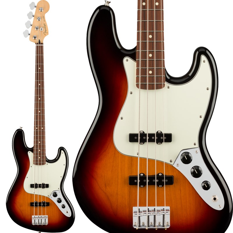 あす楽 Fender MEX Player Jazz Bass (3-Color Sunburst/PauFerro) エレキベース JBタイプ (ベース)