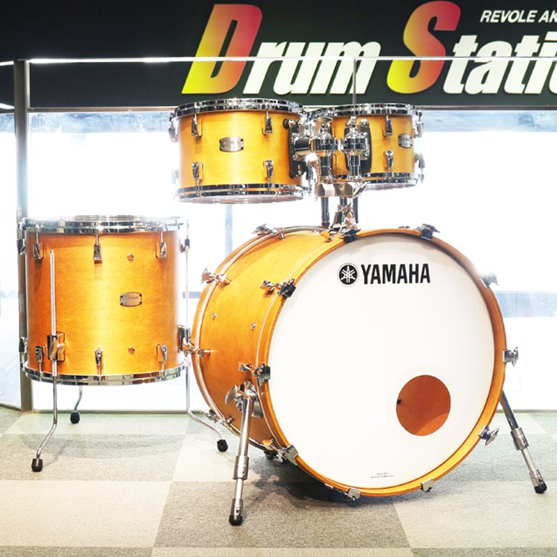 YAMAHA Absolute Hybrid Maple 4pc Drum Set【BD22、FT16、TT12＆10/カラー：ヴィンテージナチュラル（VN）】 [AMB2218+AMP6F3] ドラムセット (ドラム)