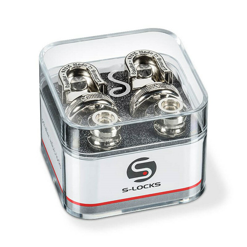 Schaller Strap Lock System S-Locks #14010101/Nickel ギター・ベース用パーツ ストラップピン (楽器アクセサリ)