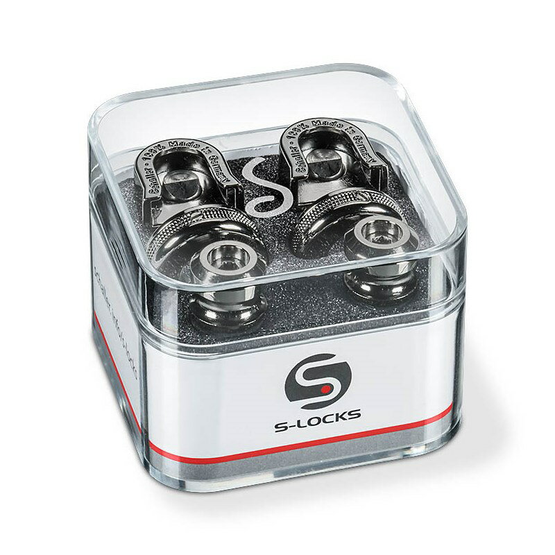 Schaller Strap Lock System S-Locks #14010601/Ruthenium ギター・ベース用パーツ ストラップピン (楽器アクセサリ)