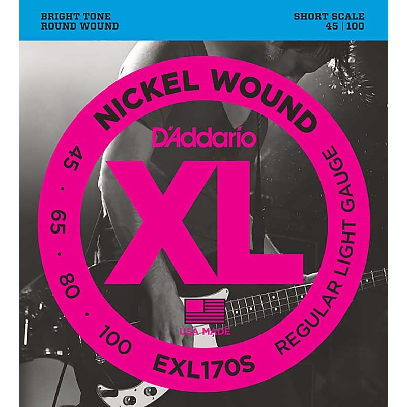 D’Addario XL Nickel Round Wound EXL170S 弦 ベース弦 (楽器アクセサリ)