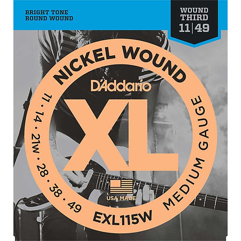 関連商品D’Addario/新品 商品一覧＞＞楽器アクセサリ【〜5，000円】 商品一覧＞＞弦/エレキギター弦/D’Addario 商品一覧＞＞D’Addario XL Nickel Electric Guitar Strings EXL115W (Blues， Jazz Rock， Wound 3rd/11-49) 弦 エレキギター弦 (楽器アクセサリ)商品説明XL NICKEL独特なブライトサウンド、素晴らしいイントネーション。世界中のミュージシャンからの圧倒的な支持を誇る、言わずと知れたエレキ弦のスタンダード。商品詳細EXL115W Blues/Jazz Rock/Wound 3rd1st:0.0112nd:0.0143rd:0.0214th:0.0285th:0.0386th:0.049イケベカテゴリ_楽器アクセサリ_弦_エレキギター弦_D’Addario_新品 SW_D’Addario_新品 JAN:0019954141349 登録日:2016/05/15 エレキギター弦 ギター弦 エレキ弦 ダダリオ