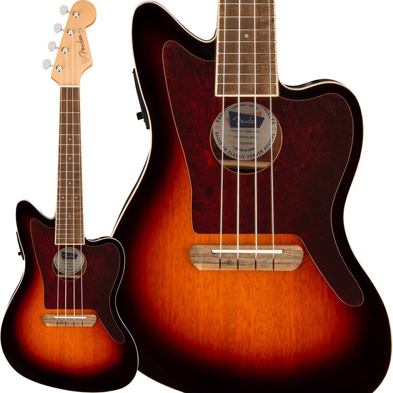 Fender Acoustics FULLERTON JAZZMASTER UKE (3-Color Sunburst) 【お取り寄せ) コンサート (ウクレレ)