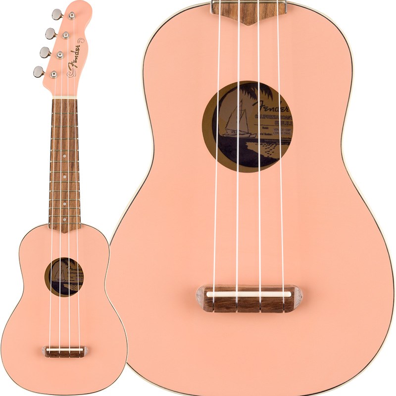 Fender Acoustics VENICE SOPRANO UKULELE Shell Pink ڤ󤻡 ץ ()