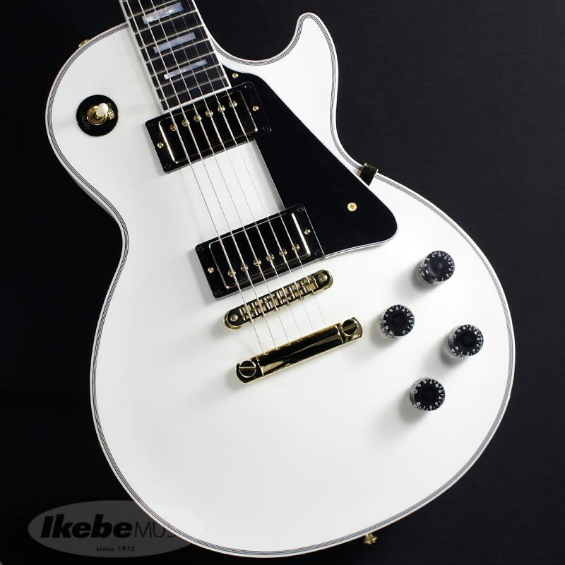 あす楽 Gibson Les Paul Custom Ebony Fingerboard Gloss (Alpine White) レスポールタイプ (エレキギター)