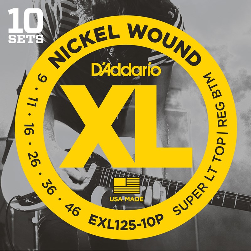 DAddario XL Nickel Multi-Packs Electric Guitar Strings EXL125-10P [10 Set Pack]  쥭 (ڴ異)