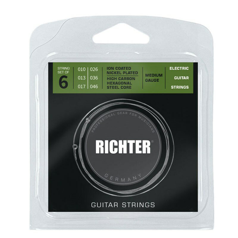 Richter Straps ＃1805 Electric Guitar String set 10-46/Medium Gauge 弦 エレキギター弦 (楽器アクセサリ)