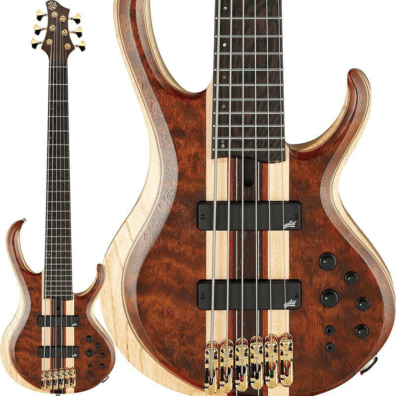 関連商品Ibanez/BTB (Boutique Bass) 商品一覧＞＞Ibanez/アウトレット 商品一覧＞＞ベース【125，000円〜235，000円】 商品一覧＞＞エレキベース/多弦ベース/Ibanez 商品一覧＞＞Ibanez Premium BTB1836-NDL [SPOT MODEL] 【特価】 エレキベース 多弦ベース (ベース)商品説明「数量限定大特価」ハイスペックであると共に、プレイヤーの感性を刺激する表現力を備えたベース、それがIbanezのBTB Boutique Bass。 SRシリーズ同様にIbanezを代表する歴史あるベースの一つです。 深いカッタウェイ形状とスルーネック構造は優れたプレイアビリティとサステインをもたらし、選び抜かれた木材と各弦独立構造ブリッジが、Boutiqueの名を体現する装いと豊かなトーンとを約束します。- ロング・サスティーン、豊かなレゾナンスに加え、高い剛性も兼ね備えたスルーネック構造メイプル材、ブビンガ材と硬質なパンガ・パンガ材を組み合わせた9pcネックは、クリアな音像と高い剛性を獲得しています。またネック内部に装備したグラファイト材によって頑強さを追求しています。- 889mm/35エクストラ・ロング・スケールアンサンブルの中でも埋もれることのない明瞭なサウンドを生み出し、ダウンチューンにも対応しやすい35スケールを採用しています。- ブビンガ材（TOP＆BACK）とアッシュ材の積層ウイング・ボディネックをサンドする両翼のウイング・ボディは、ヌケの良いクリアな輪郭あるサウンドに富むアッシュ材に低域が引き締まるブビンガ材をTOP/BACK面ともに貼り合わせた積層構造です。深くえぐるようなボディのカッタウェイ・スタイルは、ハイ・ポジションでの弾きやすさに寄与しています。またホーンの形状、デザインは立奏時のバランスの良さを考慮して設計しています。- Aguilar DCBピックアップ搭載ダイナミックで優れたレスポンス、バランスのとれた倍音、豊かなサステインが特徴のAguilar DCBピックアップを採用しています。- 弦間ピッチ・アジャスト機構搭載MR5S（モノレール）ブリッジ各弦が独立したブリッジで、弦振動をダイレクトにボディへと伝えます。またサドルが左右方向に±1.5mm可動する構造で、弦間ピッチを一定幅自在に設定できます。- 3パターンのミッド帯周波数切り替えスイッチを装備したアクティブ3-band EQ & EQバイパス・スイッチワイド・レンジ&低ノイズのアクティブ・サウンドを生み出すイコライザーです。（006Pアルカリ電池駆動）スイッチの切り替えにより、ベース・サウンドの要である中音域の周波数帯を250Hz、450Hz、700Hzに切り替えることが可能です。さらにEQバイパス・スイッチを装備しており、パッシブ・ベースとしても使用可能です。（バイパス時：Trebleノブでトーン・コントロール）- イントネーションの正確さと開放/押弦サウンドの差異を最小限に抑える効果を期待できるゼロ・フレット- ブライトな音質と高い耐久性が特徴のステンレス・フレット- プラグ抜け落ちを防止するロック機能付きのNeutrikジャック- 高精度でスムース、チューニング・スタビリティに定評のあるGotoh製マシンヘッド※写真はサンプルです。材質の特性上、木目/色合いは一本ごとに異なります。予めご了承下さい。商品詳細Neck Type: BTB6 9pc Maple/Bubinga/Panga Panga neck-through w/Graphite reinforcement rodsBody: Bubinga top & back / Ash wing bodyFretboard: Bound Panga Panga fretboard w/Abalone off-set dot inlayFret: Medium Stainless Steel frets w/Premium fret edge treatmentNumber of frets: 24 (+ zero fret)Bridge: MR5S bridge (17mm string spacing)Neck Pickup: Aguilar DCB neck pickupBridge Pickup: Aguilar DCB bridge pickupEqualizer: Ibanez Custom Electronics 3-band EQ w/EQ bypass switch (passive tone control on treble pot) & 3-way Mid frequency switchHardware Color: GoldStrings gauge: .032/.045/.065/.80/.100/.130 (D'Addario NYXL32130SL)Tuning: 1C，2G，3D，4A，5E，6BNeck DimensionsScale: 889mm/35Width at Nut: 54mmWidth at Last Fret: 85mmThickness at 1st: 20mmThickness at 12th: 22mmRadius: 950mmRギグケース付属イケベカテゴリ_ベース_エレキベース_多弦ベース_Ibanez_BTB (Boutique Bass)_アウトレット SW_Ibanez_アウトレット JAN:4549763281203 登録日:2022/01/13 エレキベース アイバニーズ イバニーズ