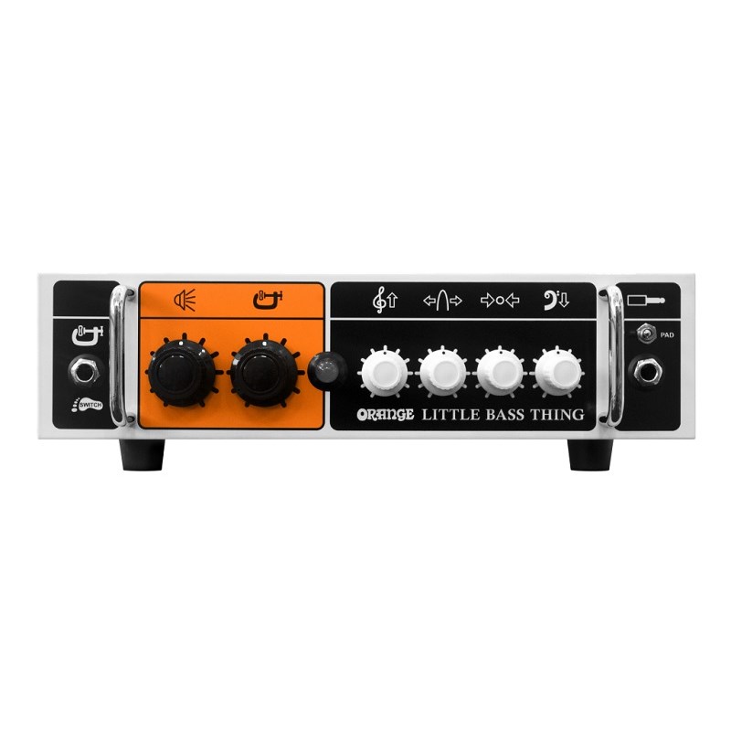 関連商品Orange/新品 商品一覧＞＞ギターアンプ・ベースアンプ【60，000円〜120，000円】 商品一覧＞＞ベースアンプ/ヘッド/Orange 商品一覧＞＞Orange Little Bass Thing ベースアンプ ヘッド (ギターアンプ・ベースアンプ)商品説明軽量かつパワフル。伝統のオレンジ・サウンド。「Little Bass Thing」はその名の通り、現代のプレイヤーを正面から狙った小型軽量の実用的なベースアンプです。クラスDのパワーアンプと、非常に強力なソリッドステートのプリアンプがすべて小型で、500W出力ながらも、軽量な約3kgのパッケージに収められています。周波数を選択可能なパラメトリック・ミッドコントロールを含む3バンドのEQは、15dBのカット/ブーストが可能。 クラスAオプティカル・コンプレッサー回路も内蔵し、これ1台で幅広いサウンドメイクが可能です。バッファ付きエフェクト・ループとグランド・リフト・スイッチ付きのスタジオ品質のバランスD.I.出力も搭載。 スピーカーを接続せずに使用する場合にも優れたレコーディング・プリアンプとなります。商品詳細FEATURES: SINGLE CHANNEL CLASS D POWER AMP， FOOTSWITCHABLE OPTICAL COMPRESSOR (FOOTSWITCH SOLD SEPARATELY)， VARIABLE INPUT SENSITIVITY FOR ACTIVE OR PASSIVE BASSES， 3-BAND EQ WITH PARAMETRIC MID， BALANCED DI OUT， FX LOOPCONTROLS (RIGHT TO LEFT): PAD SWITCH， BASS， MIDDLE， FREQUENCY， TREBLE， VOLUMEOUTPUT POWER: 500 WATTS RMS | MINIMUM TOTAL IMPEDANCE: 4 OHMSUNBOXED DIMENSIONS (W X H X D): 27.6CM X 8.5CM X 25.1CM (10.9″ X 3.35 X 9.9″)イケベカテゴリ_ギターアンプ・ベースアンプ_ベースアンプ_ヘッド_Orange_新品 SW_Orange_新品 JAN:5060299177550 登録日:2020/04/23 ベースアンプ ベース用アンプ オレンジ