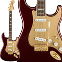 Squier by Fender 《スクワイヤーbyフェンダー》 40th Anniversary Stratocaster Gold Edition (Ruby Red Metallic/Laurel Fingerboard)
