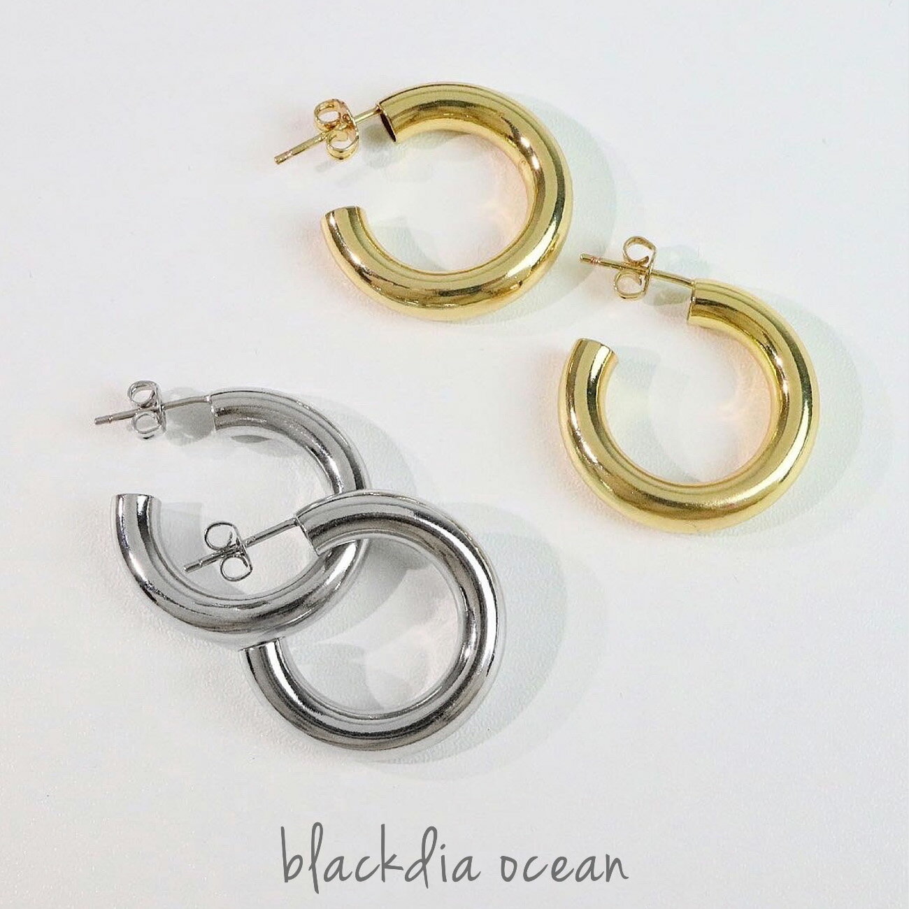 【1/9〜半額クーポン】 ピアス レディース ステンレス フープ スタッド ピアス 両耳 2個セット シンプル 金属アレルギー 対応 ステンレス 18K GP ゴールド シルバー 金 銀 おしゃれ かわいい 大人 大人可愛い 上品 きれいめ エレガント ブランドのサムネイル
