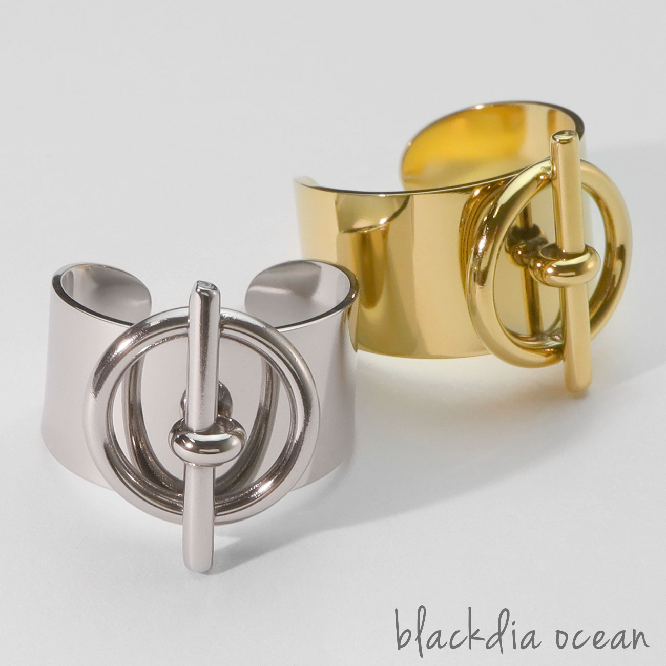 【最大10％OFFクーポン】リング 指輪 レディース blackdia ocean ブランド マンテル デザイン フリー リング 金属ア…