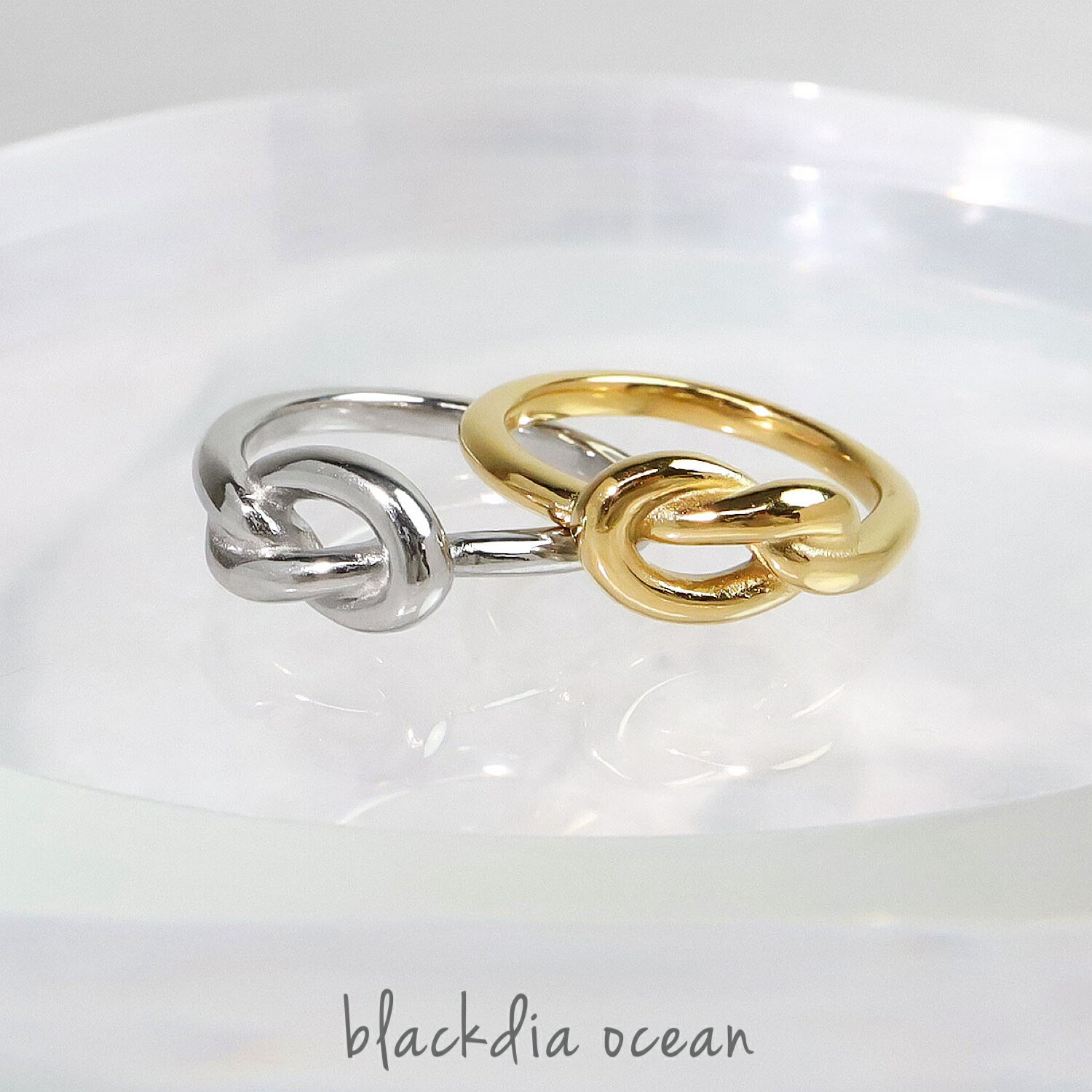 リング 指輪 レディース blackdia ocean シングル ツイスト リング ステンレスリング 金属アレルギー アレルギー対応 つけっぱなし ツイストデザイン シンプル おしゃれ 可愛い 大人可愛い 上品 華奢 金 銀 アクセサリー 細め 細のサムネイル