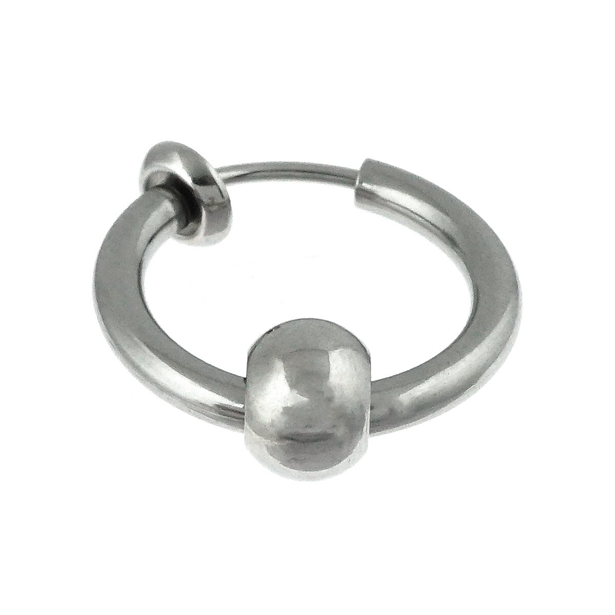 イヤリング メンズ レディース ブランド 金属アレルギー対応 片耳 シンプル SBG ステンレス ボール フェイク フープ ピアス