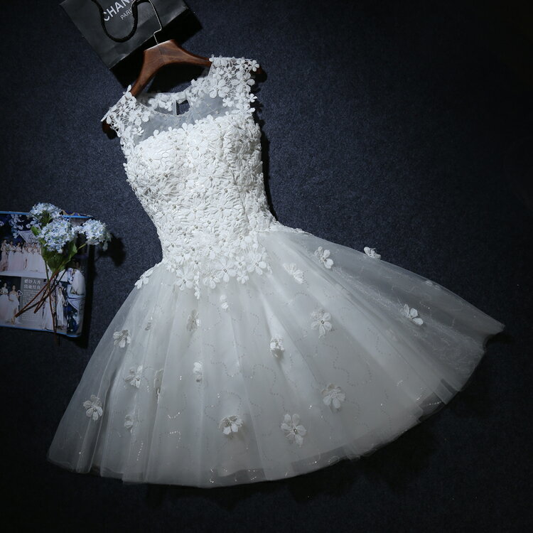 ウエディングドレス ミニドレス 結婚式 ドレス...の紹介画像2