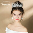 ウェディング ティアラ イヤリング 2点セット ヘッドドレス クラウン 結婚式 ウエディング ヘアアクセサリー 花嫁 ブライダル用 王冠 パーティー 発表会
