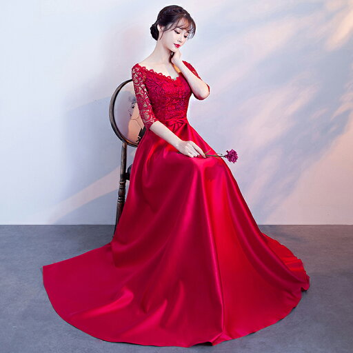 ロングドレス 演奏会 袖あり パーティードレス イブニングドレス カラードレス フォーマルドレス カクテルドレス 花嫁 ドレス 二次会 コンサート 結婚式 お呼ばれ ワンピース 大きいサイズ 発表会 披露宴 サッシュリボン 赤 XXS XS S M L XL XXL XXXL ロングドレス 演奏会 袖あり パーティードレス イブニングドレス カラードレス フォーマルドレス カクテルドレス 花嫁 ドレス 二次会 コンサート 結婚式 お呼ばれ ワンピース 大きいサイズ 発表会 披露宴 サッシュリボン 赤 XXS XS S M L XL XXL XXXL