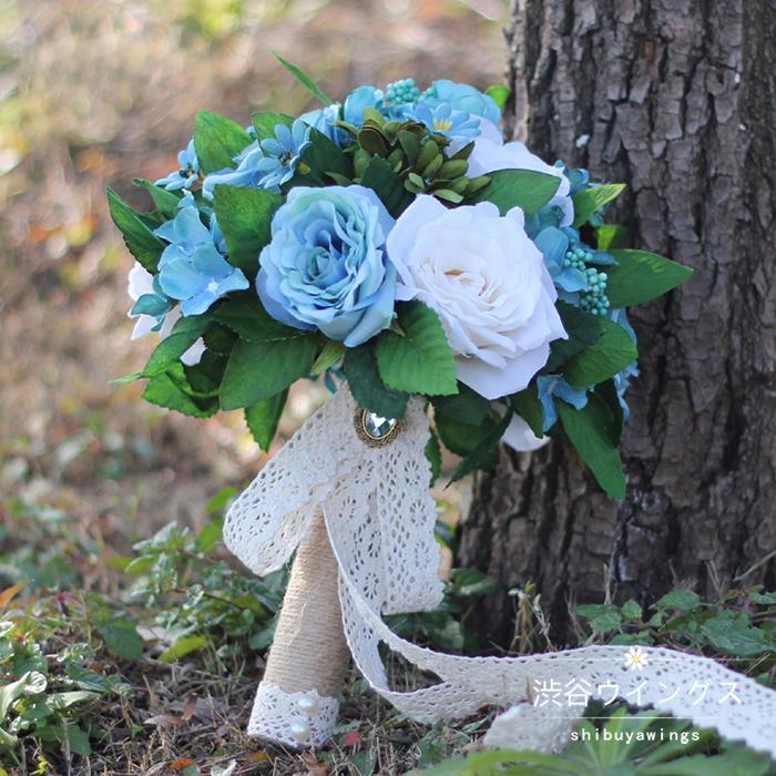 ウエディングブーケ 手作り ウェディングブーケ 結婚式 花嫁 ブーケ ブライダルブーケ 造花 ラウンドブーケ 二次会 ウエディング用