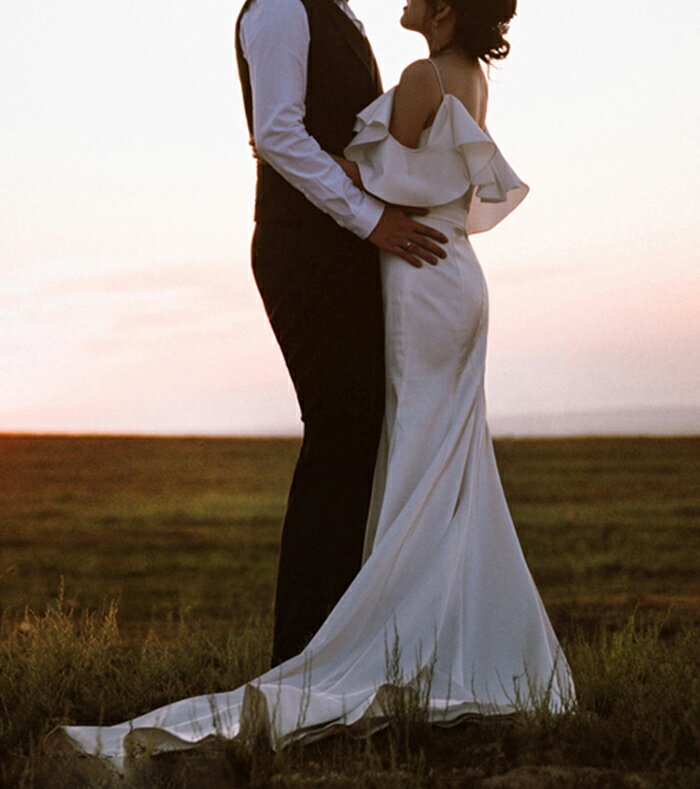 ウェディングドレス 袖あり ロングドレス 演奏会 マーメイドドレス 結婚式 ウエディングドレス 二次会 マーメイドライン 花嫁 パーティードレス ブライダル ワンピース エンパイア 大きいサイズ 小きいサイズ コンサート 発表会 披露宴 海外挙式 白 セクシー wedding dress