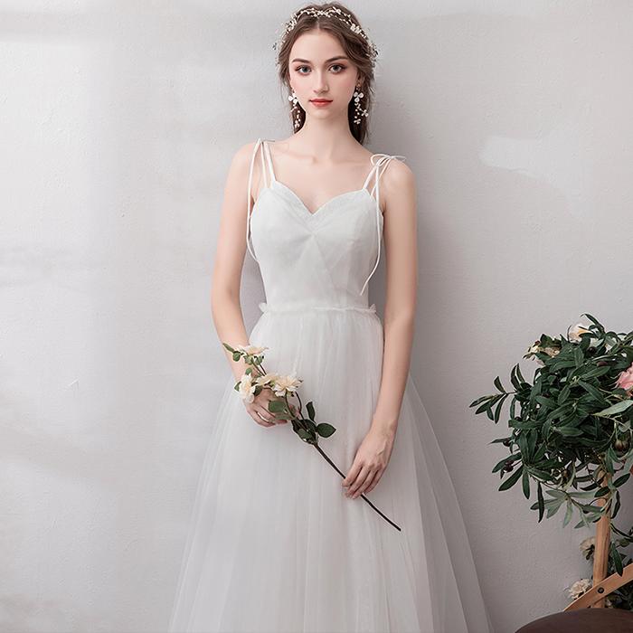 ウエディングドレス 結婚式 Aラインドレス ロングドレス お呼ばれ服 パーティードレス 花嫁 ウェディングドレス 二次会 エンパイア 披露宴 小きいサイズ 大きいサイズ 発表会 オフホワイト 夏