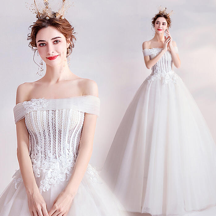 ウエディングドレス 二次会 ロングドレス プリンセスラインドレス 結婚式 ウェディングドレス パーティードレス フォマールドレス ブライダル 花嫁 ドレス エンパイア 発表会 披露宴 大きいサイズ XXS XS S M L XL XXL XXXL