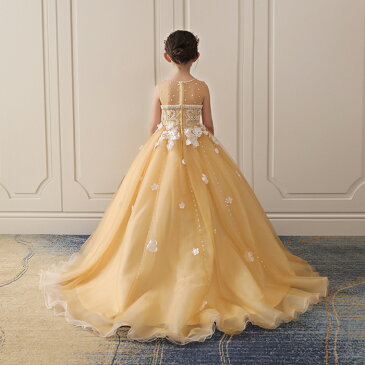 子供ドレス 豪華なドレス ピアノ発表会 結婚式 ドレス パーティードレス ロングドレス 子供服 女の子 演奏会 コンクール衣装 ワンピース キッズ 子ども フォーマル お姫様 フラワーガール 100 110 120 130 140 150