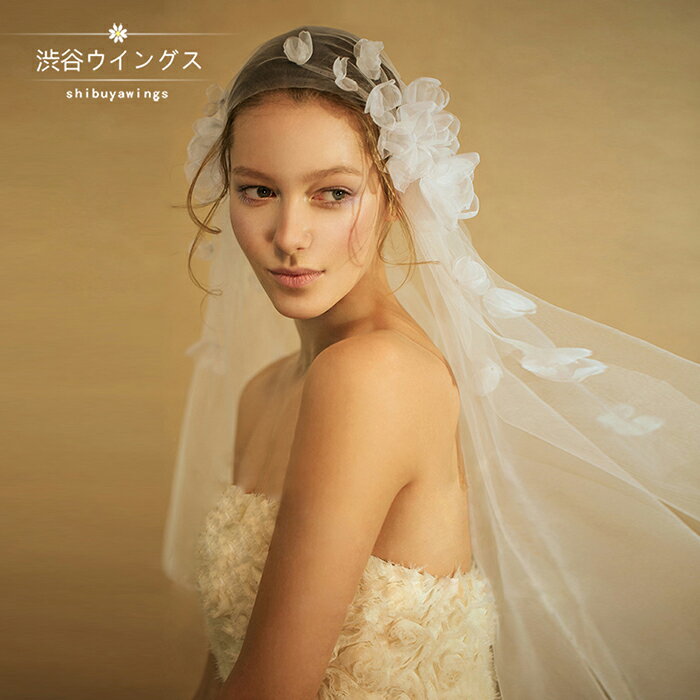 ウェディングベールショートベールウエディングベール結婚式ベールブライダル花嫁披露宴ブライダルベール二次会チャペルベール花